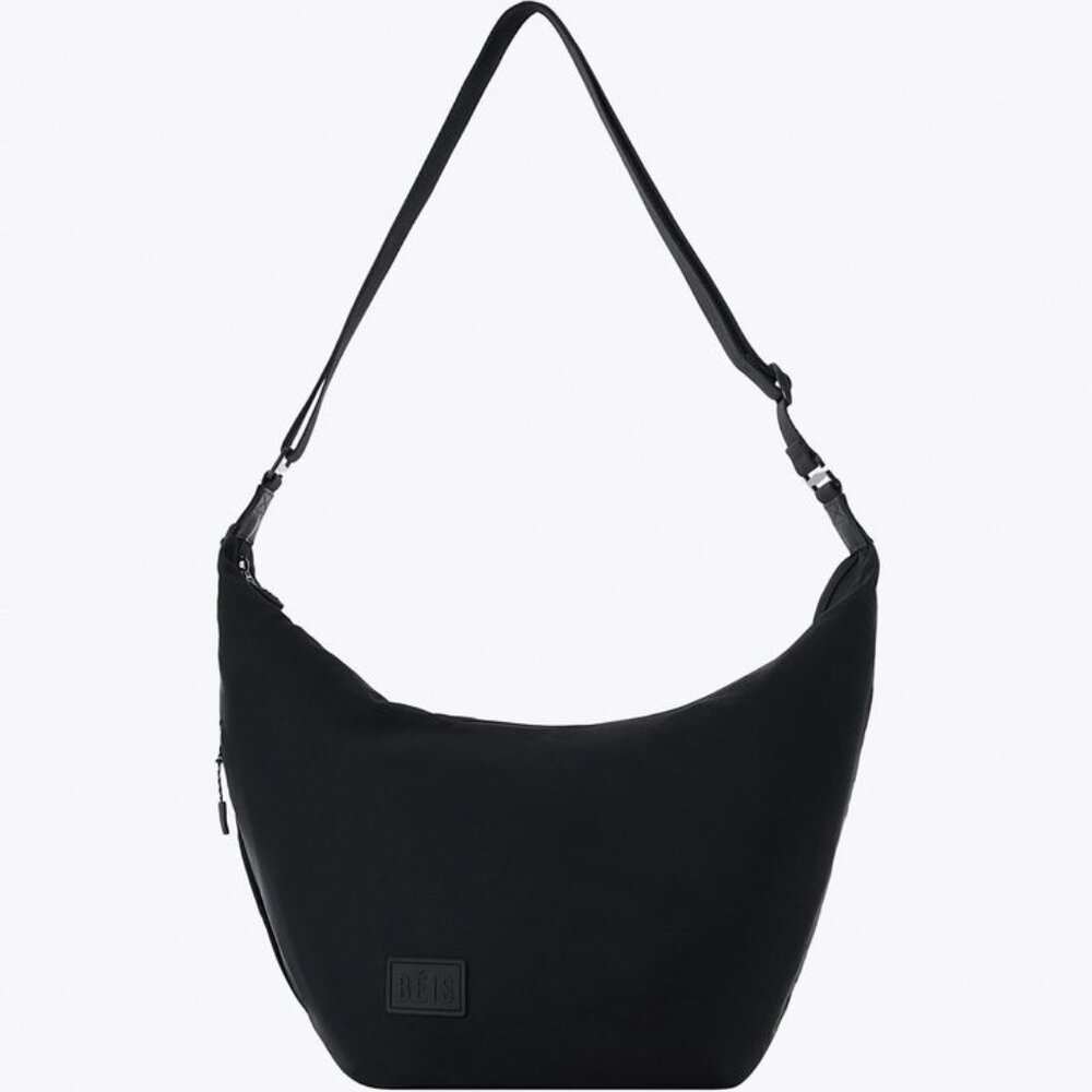 BEIS Black Catchall crescent bag